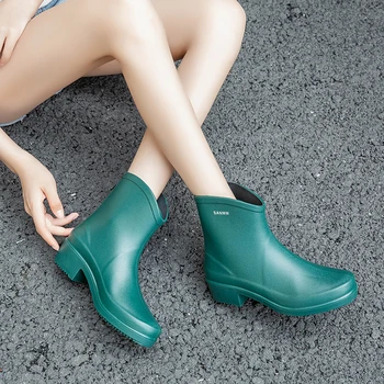 Nou coreean Femei Pantofi Casual, Cizme de Ploaie de Toamnă și de Iarnă Tub Scurt de Apa Pantofi Cizme de Cauciuc