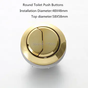 Instalare Diametru 48mm toaletă butoane,partea de Sus diametrul de 58mm Rundă de toaletă dual butoane,apă de Toaletă rezervor Buton