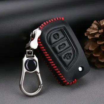 Piele Auto Key Fob Caz Acoperire Pentru Toyota Corolla, Rav4 CHR Hilux Camry Aygo Prado 2019 2020 Cheie Inel shell Accesorii