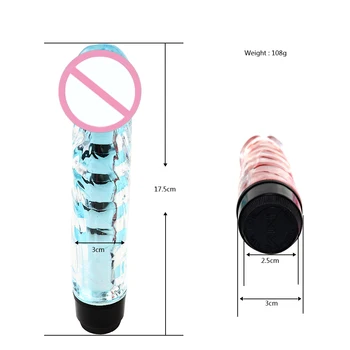 Ruswi G-spot Vibrator Jelly Penis artificial Penis Vibrator Stimulator Clitoris Masaj Jucarii Sexuale Pentru Femeile de sex Feminin Masturbator Multi-viteza