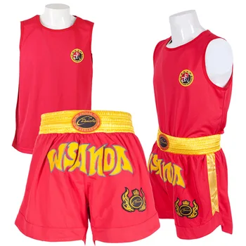 Adult Copii Kick Box tricou Tricou Muay Thai Shorts de Pregătire de Performanță Uniformă Bărbați Femei Copii MMA Haine Lupta Purta Costum