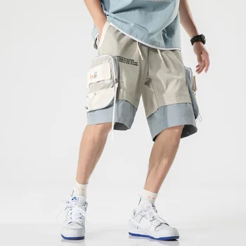 2020 Harajuku Streetwear Vara Barbati Casual pantaloni Scurți Bărbați, buzunare Laterale-Mens pantaloni Scurți Hip Hop Genunchi Lungime Bermuda Shorts pentru Bărbați