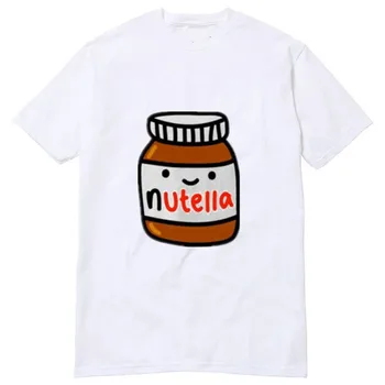 Vara Nutella Ciocolată Cu Alune De Pădure Tricou Imprimat Cu Maneci Scurte T-Shirt