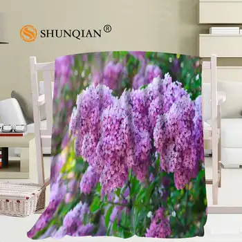 Flori de liliac Pătură Moale DIY Canapea extensibilă Arunca Pătură Copil Adult Cald Personalizate Pătură 56x80Inch50X60Inch40X50Inch