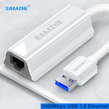 USB 3.0 Adaptor Ethernet USB 2.0, placa de Retea sa RJ45 Lan SAMZHE pentru Windows 10 Macbook Xiaomi Mi Box 3/S Nintend Comutator