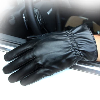 Bărbați femei touch ecran mănuși din piele de conducere mănuși de cald iarna impermeabil si windproof plus catifea mănuși de schi