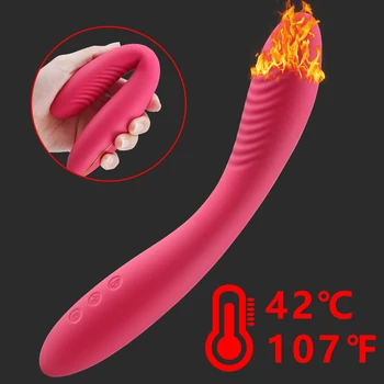 10 Moduri de Încălzire Dildo Vibrator pentru Femei Moale G-spot Vibratoare Vaginale Stimulatori Femeie Masturbatori Adulti Jucarii Sexuale pentru Femei