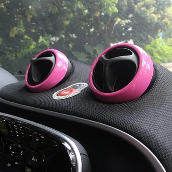 4 Buc/set ABS Crom Interior Auto Accesorii de Evacuare a Aerului Decor Inel de Autocolante Pentru Noul Smart 453 fortwo forfour