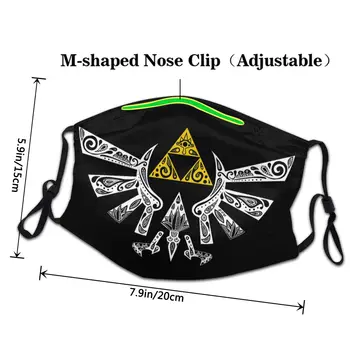 Casual Zelda - Hyrule Doodle Montate De Design De Moda Reutilizabile Masca Gura Mare Calitate Anti-Bacteriene