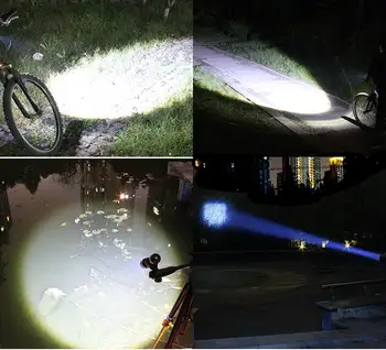 Biciclete Biciclete Lumina Set USB reîncărcabilă LED-uri Impermeabil Super-Luminos Zoom Faruri luminile din Spate Bicicleta MTB Lumina Lanterne Lampa