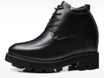 Super High Lift Pantofi Negru Dantelă-up Tineri de sex Masculin Pantofi de 15 CM Înălțime Crește Hombre Pantofi Casual Oxfords Barbati Talpă Groasă