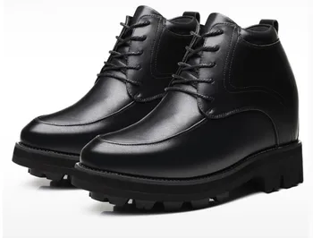 Super High Lift Pantofi Negru Dantelă-up Tineri de sex Masculin Pantofi de 15 CM Înălțime Crește Hombre Pantofi Casual Oxfords Barbati Talpă Groasă