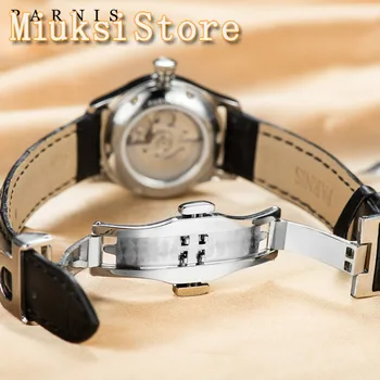 Parnis doamnelor elegante, clasice top ceas mecanic caz de argint safir cristal 21 bijuterii mecanism Miyota femei ceas de lux