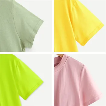 Elimiiya S-5xl HOLA Plaje Print T camasa pentru Femei de Moda T-Shirt din bumbac Topuri Tricou Rotund Gat Top Pentru Femei