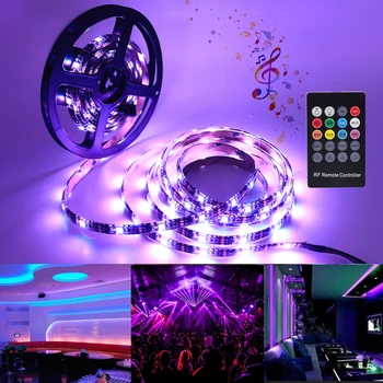 300 LED-uri SMD 5050 RGB 5V Lumina 20 De Controler de la Distanță Cheie DIY Banda Flexibila Schimbarea de Culoare de Iluminat Benzi pentru TV Cameră Dormitor