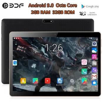 10 Inch Tablet Pc 2GB RAM 32GB ROM Google Play Dual SIM 4G Telefon Octa Core Android WiFi 9.0 Tableta 10.1 IPS 1280*800 Tableta