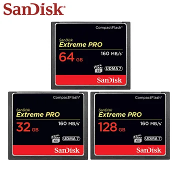 Original Sandisk Extreme Pro Compact Flash Card de 32GB, 64GB, 128GB UDMA 7 Card CF 160MB/s-Card de Memorie De 4K Camera Full HD