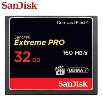 Original Sandisk Extreme Pro Compact Flash Card de 32GB, 64GB, 128GB UDMA 7 Card CF 160MB/s-Card de Memorie De 4K Camera Full HD