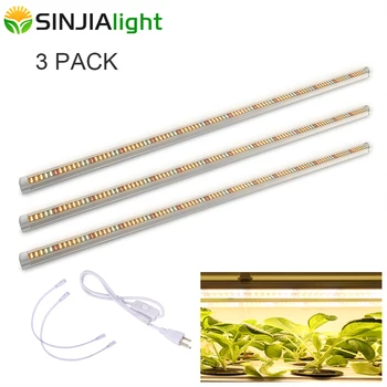 3pcs/lot T8 Tub de Plante Lămpi 120cm LED-uri Cresc Light Bar Spectru Complet cu LED-uri pentru cultivare în interior vegs semințe hidroponice crească cort