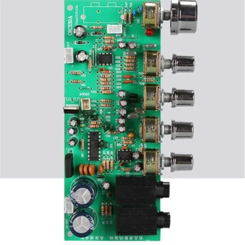 Microfon Digital Amplificator de Sunet Bord PT2399 Karaoke Reverb Preamplificator de Bord Dual AC12-15V
