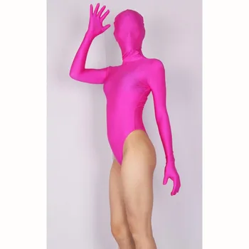 Bomboane De Culoare Supradimensionat De Înaltă Elastic Jumătate Haina Cosplay Etapă Îmbrăcăminte Body Sculpting-O Singură Bucată Dresuri Lucioase Zentai Costum Body