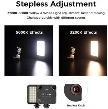 VIJIM VL81 3200-5600K 6.5 W LED Lumina Video Mini Vlog Umple de Lumină pentru Gopro SJCAM Sony A6400 A6300 Baterii Smartphone DSLR SLR