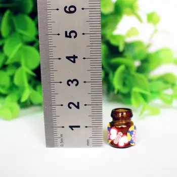 100buc/lot Mini Ulei Esențial Sticla de 0,5 ml Lut Polimeric Parfum Pandantiv Flacon de Sticlă cu Plută Naturală