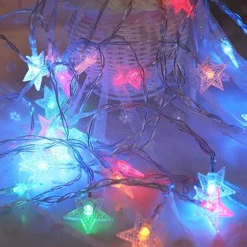 Ghirlande cu LED-uri Lumini de Stele Stralucitoare Lumina Șir 6M 40 de Led-uri Camera de Printesa Petrecere de Vacanță de Crăciun Ramadan Decor Baterie JQ