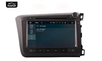 Mozilla 8.0 Masina CD Player DVD GPS navigatie Pentru Honda Civic 2012-Dreapta de Conducere multimidia Auto radio stereo player