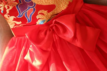 Copii Copii Fata de Tang Costum Cheongsam Brodate Printesa de Anul Nou Dress cheongsam copii chinezi fata rochie fete dress