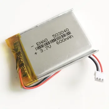 3.7 V 600mAh baterie Reîncărcabilă 503040 cu JST 1.25 mm 3 pini conector Baterie Litiu-Polimer Pentru Mp3, DVD, Camera GPS bluetooth