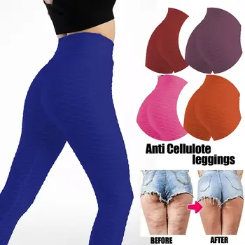 Femei cu Bule de Yoga Jambiere Pantaloni Fitness Sport de Talie Mare Sală de sport Hip-a ridicat Pantalonii Solduri au Fost Bubble Pantaloni Sexy Plus Dimensiune XS-3XL