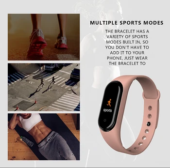 Femei Ceas Sport Tracker de Fitness Impermeabil Tensiunii Arteriale Brățară Inteligent Bluetooth Memento Apel Bratara Pentru iOS Android