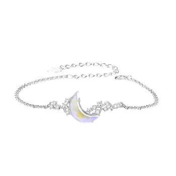 2021 Noi 925 Sterling Silver Star Luna Brățară Farmec &Brățară Handmade Petrecere Bijuterii Pentru Femei, Fete sl171