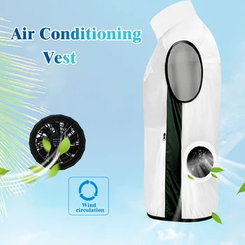 PARATAGO Vara Ventilator de Răcire Vesta Bărbați Femei Aer Condiționat Cool Strat Exterior de Protecție solară Jacheta USB Charing Vesta PC102