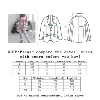 Vangull Tie-dye Costume Femei Noi Topuri Tricou Plus Dimensiunea Vrac Maneca Lunga Roz se Potriveste Talie Elastic Costume Casual Femei Treninguri