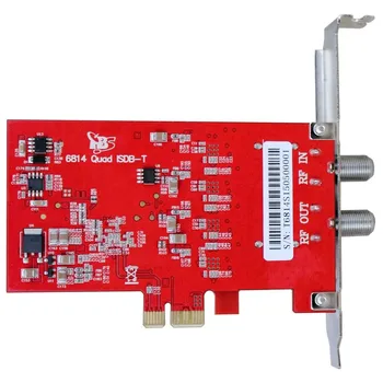 TBS6814 ISDB-T Quad Tuner PCIe Card pentru Programe de TELEVIZIUNE