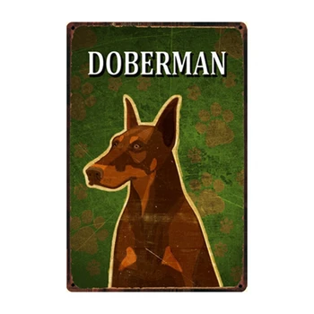[ Kelly66 ] Câini Doberman Metal Semn Tin Poster Decor Acasă Bara de Perete de Arta Pictura de 20*30 CM Dimensiune y-2214