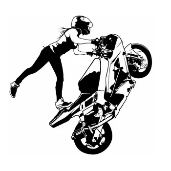 Grele Fata De Curse De Motociclete Autocolant Vehicul Decal Postere Vinil Decalcomanii De Perete Clasice Si Eu O Bicicletă Pegatina Decor Mural