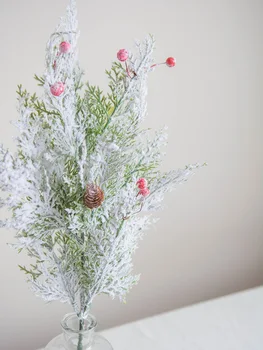 Artificiale Flori Albe DIY Scrapbooking Mic Buchet de Ferigi Fals Plante Faux Iarba de Acasă Nunta Decor de Crăciun