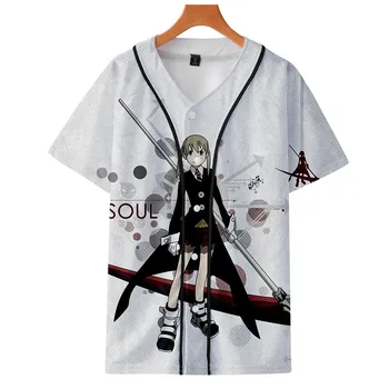 Anime Soul Eater imprimare 3D Baseball Tricou Barbati/Femei de Moda Harajuku Tricou T-shirt de Desene animate maneca scurta Camasi Topuri Haine