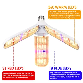 4buc/lot Spectru Complet 150W LED-uri Cresc Light Lumini de Plante E27 Bec Phytolamp Roșu Albastru Alb Cald Pentru Interior cu efect de Seră de Legume Semințe