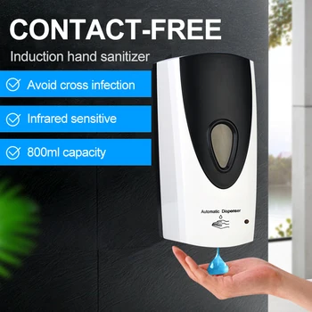 800ML Touchless Dezinfectarea mâinilor Mașină Automata Dozator Sapun Lichid Perete Senzor Mist Spray Dezinfectant de Spălat