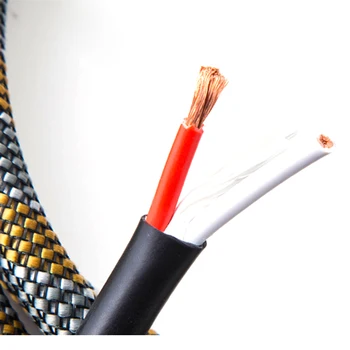 Pereche 5N OCC cupru pur Cablu Difuzor audio difuzor cablu cu Aur placat cu banane conexiune
