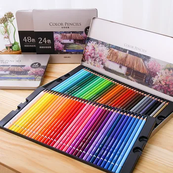 Deli Gras Creion Colorat Set 24/36/48/72 Culori De Ulei Pictura Desen De Artă Pentru A Scrie Desen Lapis De Cor De Artă