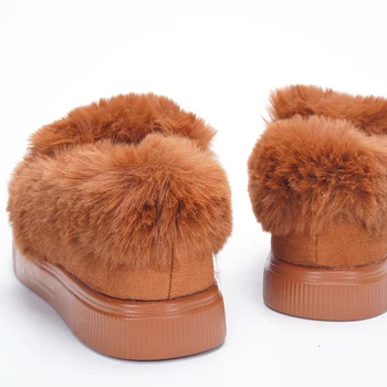 2020 Femei De Moda De Iarnă De Bumbac, Pantofi De Pluș Cald Cizme De Zapada Doamnelor Casual Plat Cizme Scurte Culoare Solidă Cu Blană Femei Feetwear