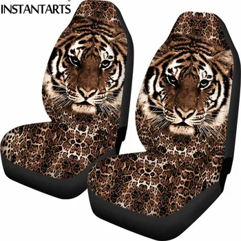 INSTANTARTS Leopard, Tigru de Imprimare 3D a Scaunului din Față, Huse Pentru Masini Universale Model Animal Masini Pernei Scaunului Auto Seat Protector