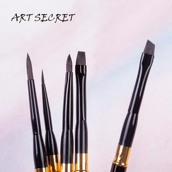 De înaltă calitate SQ645 Par de Veverita perie de Călătorie Kit de pensule artistice de artă pensule de pictură 5PC/Set pentru desen acuarelă