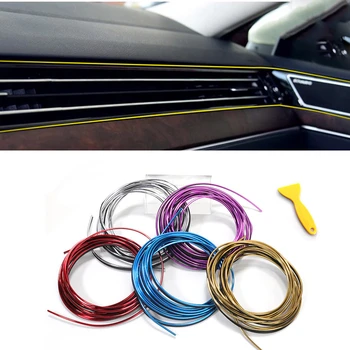 Ușa mașinii de Bord Decor Marginea Turnare Benzi Tapiterie Auto Styling DIY Universal Chrome Sigiliu Interior Exterior Auto Pentru Masina
