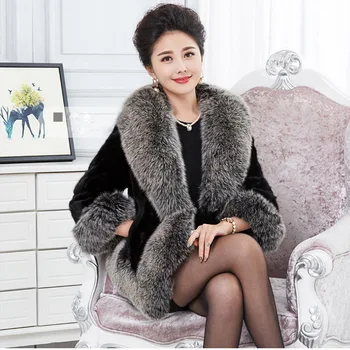 Toamna/iarna nou stil de faux blana haina imitație de blană de vulpe blană de nurcă coreeană stil sacou scurt de mari dimensiuni femei casual B277